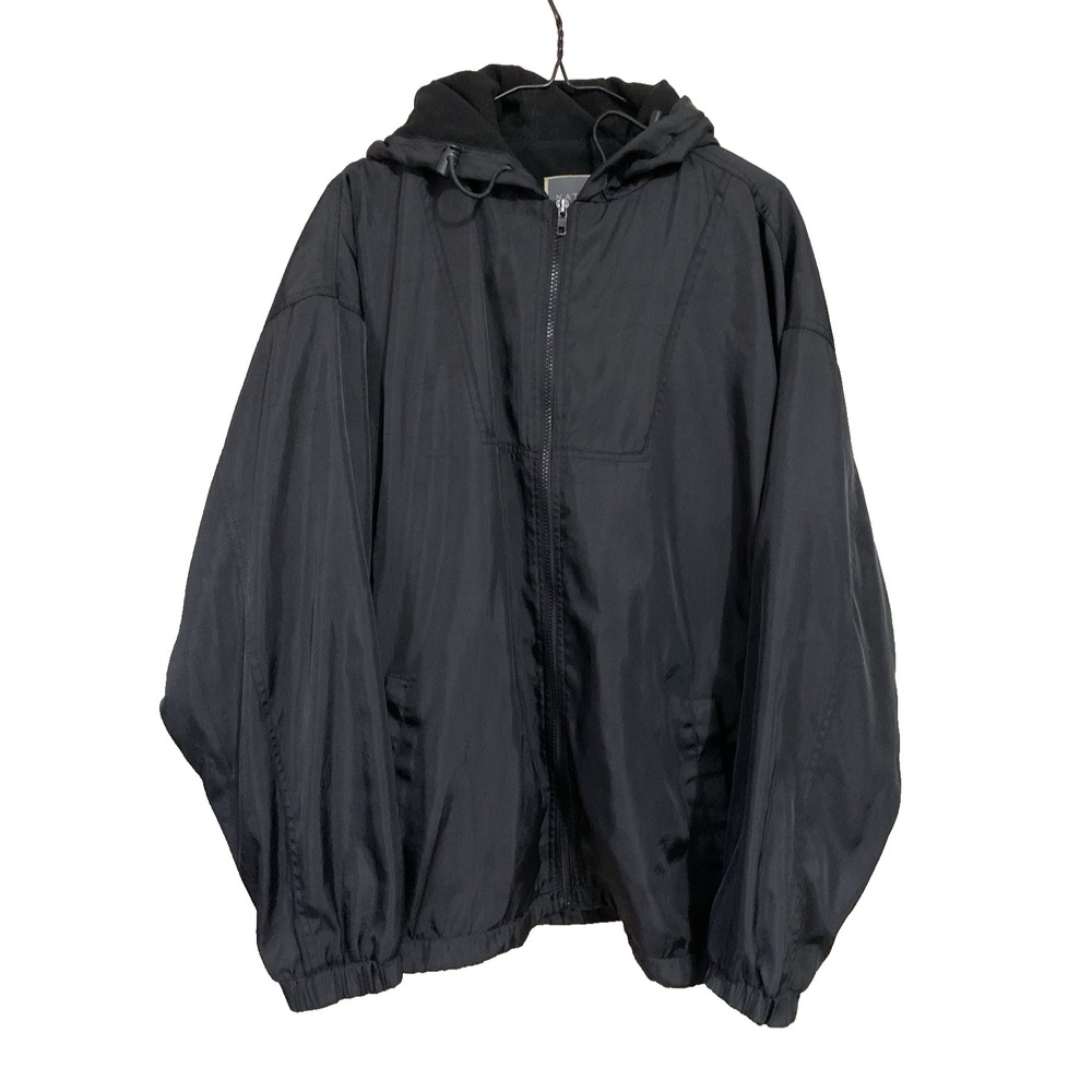 Naturalife Jacket Hooded Fleece Lined Men's S Vented Coat Warm Cozy Gorpcore
